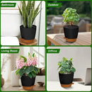 '- Uneed Plastic Flower Pot,5-Pack Plant Pots with Drainage 7/6.5/6/5.5/5 Inch,Self Watering Pots for Indoor Plants,Planters for Indoor Outdoor Plants (Black) by CozyNest Decor
