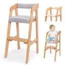 Wooden High Chair for Toddlers, Adjustable Feeding Chair with Removable Cushion for Child, High Chair Grows with Kid for Dining, Studying, Step Tool(Natural Color) by TinyTreasures Baby Boutique