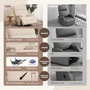 Large Glider Rocker Recliner,Beige Swivel Rocking Recliner Chair,Reclining Sofa Rocking Chair Nursery,23 Inches Deep Seat & 27 inches High Back,for Living Room, Bed Room‎ (Beige) by TinyTreasures Baby Boutique