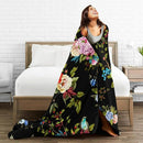 HGOD DESIGNS Wild Flowers Blanket for Women, Lightweight Soft Fleece Flannel Throw Blanket Peony Roses Sofa Couch Living Room 50x60 Inch by CozyNest Decor