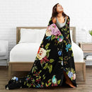 HGOD DESIGNS Wild Flowers Blanket for Women, Lightweight Soft Fleece Flannel Throw Blanket Peony Roses Sofa Couch Living Room 40x50 Inch by CozyNest Decor