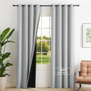 NICETOWN Plylux Blackout Curtains Thermal Insulated Window Treatment Panels Room Darkening Blackout Drapes for Living Room Grommet Bedroom Draperies, 52 x 84 Inch, Silver Grey, 2 Panels by TinyTreasures Baby Boutique
