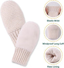 Basic Winter Baby Beanie Gloves Boys Girls Knitted Hat Pompom Kids Earflap Hats Warm Infant Toddler Beanie Mittens Set by TinyTreasures Baby Boutique