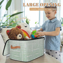 Custom Storage Basket with Name, Personalized Storage Bins with Zipper Lid, Foldable Fabric Storage Box Large capacity with Handle Green by TinyTreasures Baby Boutique