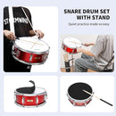 Snare Drum Kit, 14" x 5.5" Marching Snare Drum + Storage Padded Bag + Silent Mute Pad + A Pair Of 5A Drumsticks + Drums Key, Portable Drums Hardware Set for Adults Kids Student Beginners (Red) by TinyTreasures Baby Boutique
