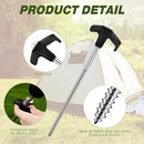 Hicarer 20 Pcs 20 Pcs 8'' Screw in Tent Stakes Heavy Duty Ground Metal Stakes for Inflatables with Hex Head Driver for Outdoor Camping Tent Inflatable Garden Decor (Black) by CozyNest Decor
