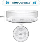 FreshKeeper Plastic Lazy Susan Organizer, Clear Pantry Lazy Susan Turntable for Cabinet and Kitchen 11’’ by CozyNest Decor