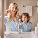 White Ceramic Toothbrush Holder, Tumbler Cups Reusable Toothbrush Mouthwash Cup,Makeup Brush Holder, Bathroom Counter Organizer(300ml) by CozyNest Decor