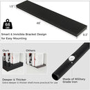 Floating Shelves - 2 Large Wall Mounted Shelves with Invisible Brackets, Long Wood Floating Wall Shelf for Living Room, Bedroom, Kitchen (Black, 48" W x 9" D x 1.5" H) by TinyTreasures Baby Boutique