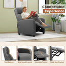 BestMassage | Recliner Chair | No Massage Function | Textile Grey | with Lumbar Support, Adjustable Push Back, Wide Armrests, Footrest & Padded Seat | Easy Assembly | for Living Room, Home Theatre by CozyNest Decor