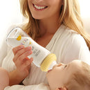 YOHKOH Natural Glass Baby Bottle with Natural Response Nipple, Newborn Anti-Colic Baby Bottles, Wide Neck Mushroom Cap Baby Bottle, Clear (8.8ounce (Pack of 4), Yellow1) by TinyTreasures Baby Boutique