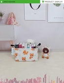LANGYASHAN Rectangular Storage Bin Collapse Canvas Fabric Cartoon Storage Basket with Handles for Organizing Home Kitchen Boys and Girls Toys Office Closet Shelf Baskets(Rec Fox) by TinyTreasures Baby Boutique