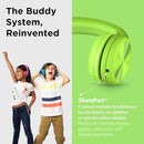 LilGadgets Connect+ Pro Wired Kids Headphones for School w/Microphone, Volume Limiting & Noise Reduction Over-Ear Headset w/Cord, SharePort Technology & SoftTouch Padding, Green Headphones for Kids by TinyTreasures Baby Boutique