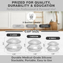 Lure Essentials Edge Silicone Cupping Set, Cupping Kit for Massage Therapy, Long Lasting Cups for Professional & Home Use, Body Sculpt Cup for Cellulite, Ultra Transparent Clear (8 Count) by CozyNest Decor