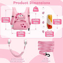 Dr.meter 3 in 1 Toddler Harness Leash + 8.2ft Anti Lost Wrist Link, Cute Dinosaur Kids Anti Lost Leash with Key Lock, Child Walking Harness for Parent Boys Girls Keep Kids Close, Travel Essensials by TinyTreasures Baby Boutique
