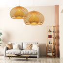 Arturesthome 23.6" Weaving Bamboo Pendant Light for Kitchen Island, Wicker Chandelier, Handmade Woven Hanging Ceiling Light Lampshade for Living Room Bedroom by GreenHaven Gardens