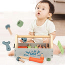 Wooden Tool Toy Toolbox Toddler Educational Construction Kids Toys Play Accessories Set Creative Gift for 3 Year Olds and Up Boys Girls by TinyTreasures Baby Boutique