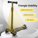 3 Wheel Scooter for Kids Ages 6-12,Kids Scooter with Light Up Wheels, Sturdy Deck Design, and 4 Height Adjustable Suitable for Kid Ages 3-12 by TinyTreasures Baby Boutique