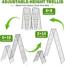 Heavy Duty 50"x17" Adjustable A-Frame Trellis for Climbing Plants – Rust-Proof Metal Garden Trellis with Dense Grid Design, Perfect for Raised Beds, Tomatoes, Cucumbers & Outdoor Vines (Black, 1 Pcs) by GreenHaven Gardens