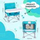 Portable Booster Seat, Toddler Baby Seat with Tray for Dining Table Compact Floor Chair for Camping Lawn Beach Babies Travel 6-36 Months by TinyTreasures Baby Boutique