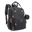 BabbleRoo Diaper Bag Backpack - Baby Essentials Travel Tote - Multi Function Waterproof Diaper Bag, Travel Essentials Baby Bag with Changing Pad, Stroller Straps & Pacifier Case - Unisex, Black by TinyTreasures Baby Boutique