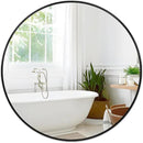 Fabuday Black Round Mirror 39 Inch - Big Circle Wall Mirror for Bathroom, Living Room, Hallway, Entryway, Matte Aluminum Frame Large Circular Mirrors for Wall Decor by CozyNest Decor