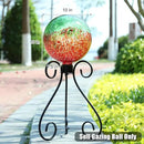 VCUTEKA Gazing Ball, Glass Gazing Balls Sphere for Garden Lawn Outdoor Ornament Yard Decorative, Red Swirl, 10" by CozyNest Decor