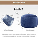 Bean Bag Chairs for Adults - Memory Foam Furniture BeanBag Chair - Kids/Teens Sofa with Soft Micro Fiber Cover - Round Fluffy Couch for Living Room Bedroom College Dorm - 5 ft, Navy by CozyNest Decor