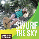 Swurfer TreeSkate Skateboard Swing, Outdoor Stand Up Surf Swing, Holds Up to 200 lbs, Ages 6 and Up, Adjustable Handles, Grip Tape, Kids Outdoor Play Equipment for Children and Adults (Waves) by TinyTreasures Baby Boutique