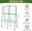 Compact A-Frame Plant Trellis for Peas, Beans & Small Climbing Plants - Rust-Resistant, Easy to Assemble, Lightweight Steel, Ideal for Raised Beds & Container Gardens(31" W x 47" H) by GreenHaven Gardens