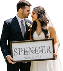 personalized wedding sign custom wedding sign marriage ceremony decorations Newlywed gifts personalized family name sign custom last name wall decor (FS05-Family Name) by TinyTreasures Baby Boutique