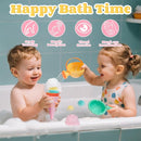 Baby Bath Toys for Kids Ages 1-3 6 PCS Ice Cream Toddler Bath Toys Mold Free Bathtub Beach Sand Pool Water Toys for 1 2 3 4 5 6 Years Old Girls Boys Gifts by TinyTreasures Baby Boutique