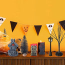 56 Pcs Halloween Village Accessories Set Halloween Haunted House Village Set Miniature Tombstones Tree Fake Spiders Fence Streetlamp Figurines for Home Table Party Decor by CozyNest Decor