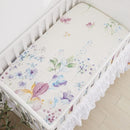Brandream Gilrs Floral Bedding Boho Baby Bedding Watercolor Farmhouse Nursery Crib Blanket Set 3 Piece, Fitted Sheet, Skirt by TinyTreasures Baby Boutique