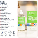 Natural Concentrated Dish Detergent Dishwashing Liquid | Plant-Based Dish Soap | Sweet Basil Fresh Scent | Pack of 3 by CozyNest Decor