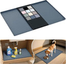 URMONA Waterproof Silicone Under Sink Mat 40'' x 22'' Shelf Liner for Kitchen and Bathroom, Cabinet and Counter Protector, Storage and Organizers, Litter Mat, Pet Cat Puppy Essentials(Dark Grey) by CozyNest Decor