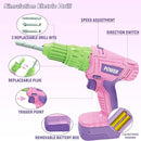 Kids Tool Set, Pink Toy Tool Set for Girls with Electric Drill, Hammer, Planer, Working Vest, Accessories and Storage Box, Construction Pretend STEM Toy Tool Kit for Toddlers Age 3 Years and Up by TinyTreasures Baby Boutique