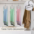 ZEDODIER Tank Top Hanger, 2 Pack Space Saving Bra Hangers, Non-Slip Hanging Sport Bras Holder, Closet Organizers and Storage for Camisoles Tank Tops Bras Ties Swimsuits Strappy Dress, Black by CozyNest Decor