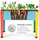 Raised Garden Bed With Legs, Galvanized Planter Box for Herbs and Vegetables (Multi-Colored) by GreenHaven Gardens