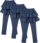 Girls School Uniform Pants Leggings with Skirts Stretch Warm Jegging 4-12 Years by TinyTreasures Baby Boutique