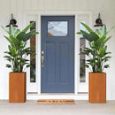 Modern Cor Ten Steel Planter – 28” Tall Planters with Removable Insert Shelf | Heavy-Duty Rust-Resistant Metal Planter Box for Patio, Porch & Garden (14x14x28in) by CozyNest Decor