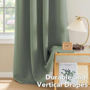 H.VERSAILTEX Room Darkening Curtains for Living Room Light Reducing Thermal Insulated Window Treatment Panels/Drapes Grommet Top 2 Panels Green Bay - 52 x 72 Inches by CozyNest Decor