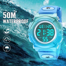 Kids Watch,Boys Watch for 3-15 Year Old Boys,Digital Sport Outdoor Multifunctional Chronograph LED 50 M Waterproof Alarm Calendar Analog Watch for Children with Silicone Band,Kids Gift by TinyTreasures Baby Boutique