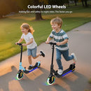 Foldable Children's Electric Scooter (Ages 6-14) - Top Speed 16 km/h, Maximum Range 8 km, 7-inch Illuminated Front Wheel, 6-inch Solid Rear Wheel by TinyTreasures Baby Boutique