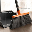 Small Broom Stiff Bristles Brush with Long Handle Indoor or Outdoor Compact Broom for Sweeping Patio Garage Garden,Deck,Concrete Floor,Bathroom (Orange) by CozyNest Decor