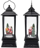 Eldnacele Singing Battery Operated & Plug-in Musical Lighted Christmas Snow Spinning Water Glittering Snow Globe Lantern Home Decoration and Gift, Santa Claus by CozyNest Decor