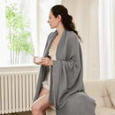 EMME Cotton Blanket Twin XL for Bed Soft Muslin Blankets 66"x90" Lightweight Breathable Layering Bedspread Coverlet All Season Gauze, Grey by CozyNest Decor
