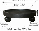 2 Pack of 12.6 Inch Heavy Duty Plant Caddy with Wheels,Rolling Plant Stand Pot Trolley,Wheeled Planter Saucer Tray,Potted Flower Mover Dolly with Casters Round Coaster for Indoor Outdoor by GreenHaven Gardens