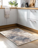AMADA HOMEFURNISHING Washable Entry Rug, 2x3 Modern Abstract Rug with Short Pile and Non-Slip Backing, Small Rug with Abstract Pattern for Entryway, Kitchen and Living Room, Brown by TinyTreasures Baby Boutique
