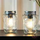MJ Outdoor Mason Jar Lights Hanging Battery Operated Lamp Timer Cordless Lamps 2-Pack LED Decorative Garden Lanterns Glass Light for Patio Camping Courtyard Backyard Tree Hallway Stairs( Transparent) by GreenHaven Gardens